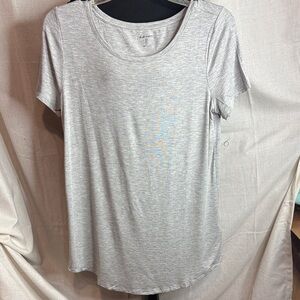 Amazon Essentials Light Gray Short Sleeve Top NWOT